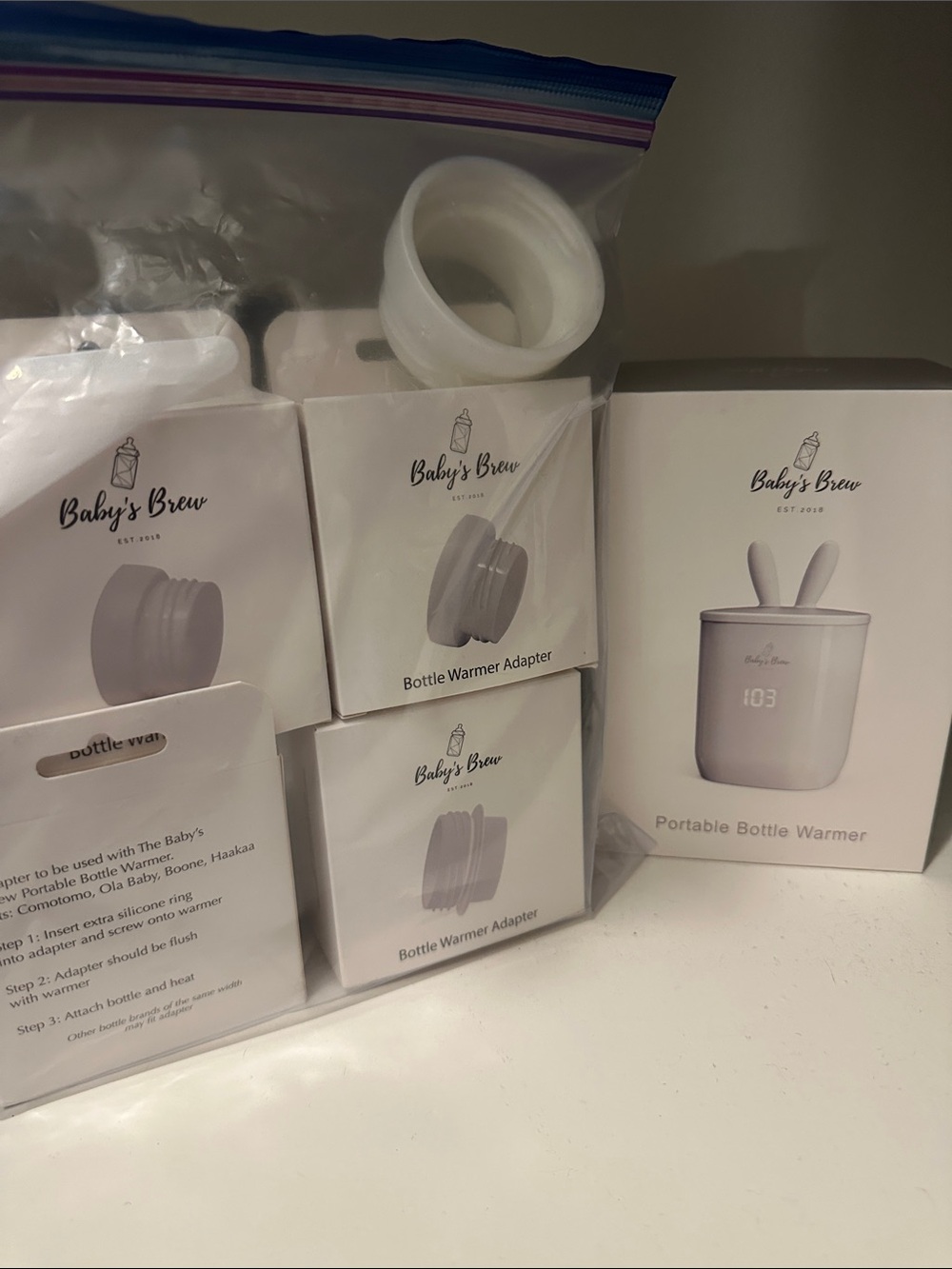 Baby’s Brew Portable Bottle Warmer in White